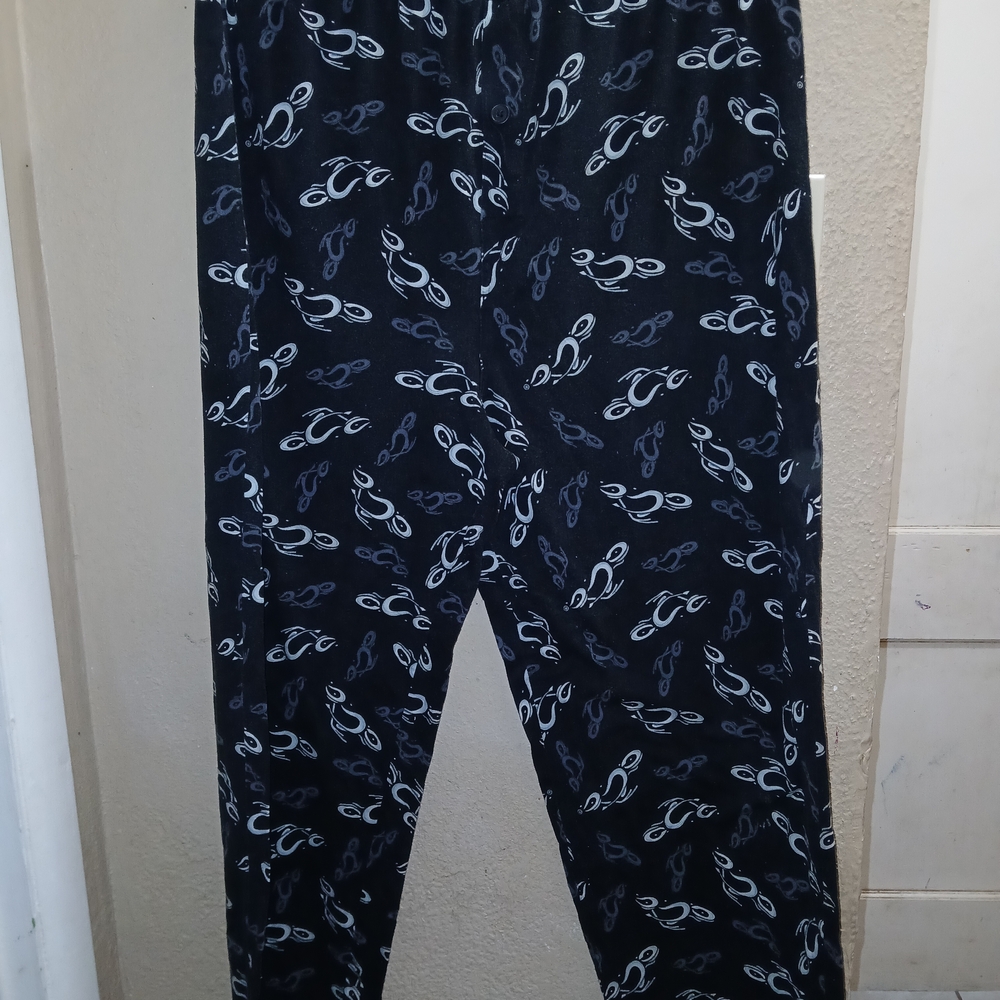 Black Patterned Sweatpants